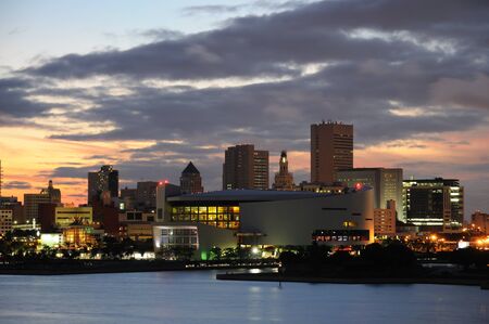 Downtown Miami after sunset, Florida USA. Photo taken at 25th of November 2009のeditorial素材