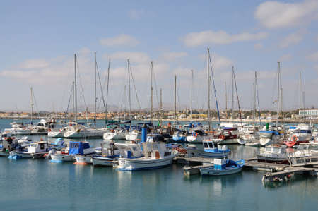 Marina in Corralejo, Canary Island Fuerteventura, Spain. Photo taken at 29th of May 2009