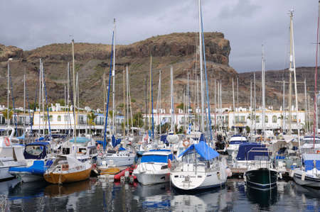 Marina in Puerto de Mogan, Grand Canary Island, Spain. Photo taken at 16th of April 2010のeditorial素材