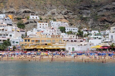 Beach in Puerto de Mogan, Grand Canary Island Spain. Photo taken at 17th of April 2010のeditorial素材