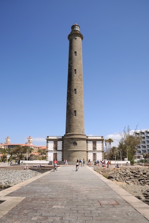 Maspalomas Lighthouse, Grand Canary Island, Spain. Photo taken at 15th of April 2010のeditorial素材