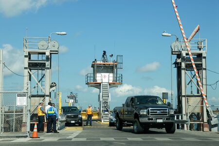 Ferry in Port Aransas, Texas. Photo taken at 22nd of November 2008