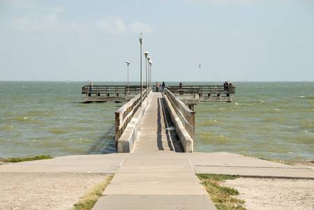 Pier in Corpus Christi, Southern Texas USA. Photo taken at 12th of November 2008のeditorial素材
