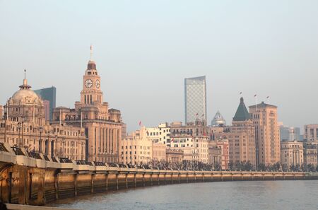 The Bund in Shanghai, China. Photo taken at 18th of November 2010のeditorial素材