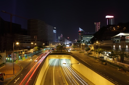 Street in Hong Kong Kowloon at night. Photo taken at 5th of December 2010のeditorial素材