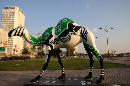Dromedary statue in Dubai city. Photo taken at 25th of January 2009のeditorial素材