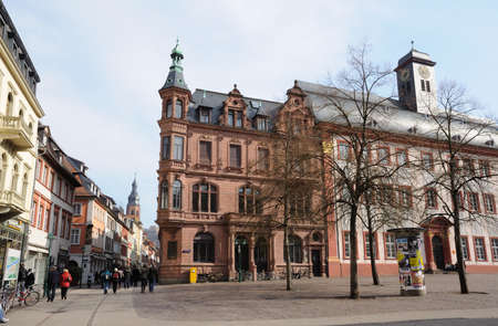 Square in the old town of Heidelberg, Germany. Photo taken at 1st of March 2009のeditorial素材
