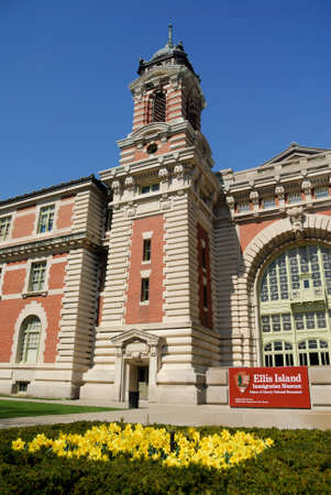The immigration museum on Ellis Island, New York. Photo taken at 16th of April 2008のeditorial素材
