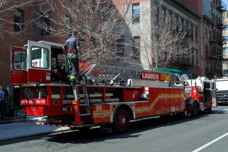 Fire truck in New York City. Photo taken at 17th of April 2008