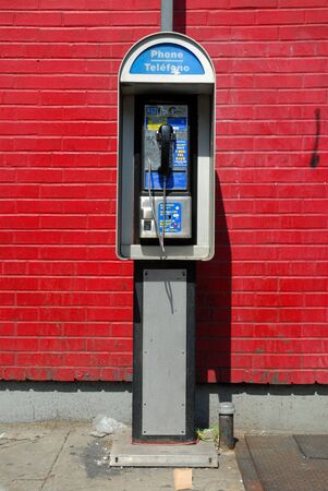 Phone booth in New York City. Photo taken at 19th of April 2008のeditorial素材
