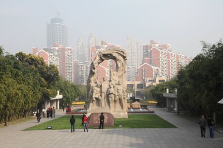 Monument at the Long Hua Martyrs' Cemetery in Shanghai, China. Photo taken at 20th of November 2010のeditorial素材