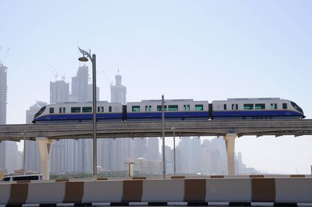 The Palm Monorail Train in Dubai, United Arab Emirates. Photo taken at 30th of January 2010