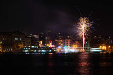 Fireworks in Istanbul, Turkey. Photo taken on 22nd of Mai 2011のeditorial素材
