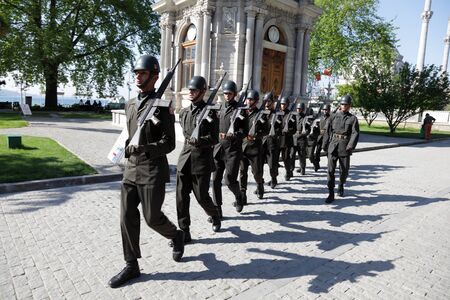 Change of the Guard at Dolmabahce Palace in Istanbul, Turkey. Photo taken on 24th of Mai 2011のeditorial素材