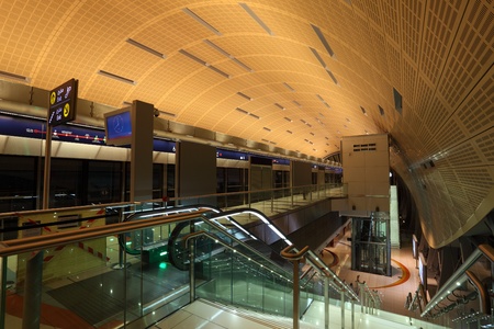 Metro station in Dubai, United Arab Emirates. Photo taken at 27th of Mai 2011のeditorial素材
