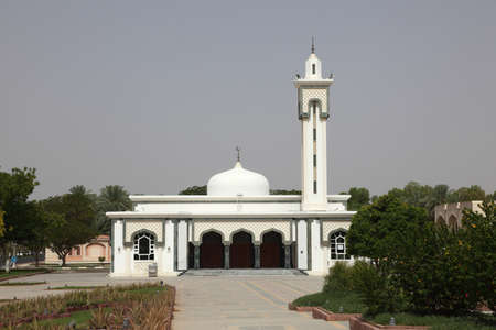 White mosque in Al Ain, Abu Dhabi United Arab Emirates