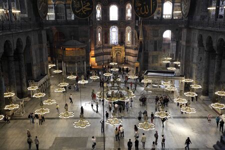 Inside of the Hagia Sophia Mosque in Istanbul, Turkey. Photo taken on 21st of Mai 2011のeditorial素材