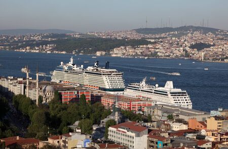 View over Istanbul from the Galata Tower. Photo taken at 21st of Mai 2011のeditorial素材