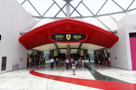 Ferrari World Theme Park in Abu Dhabi, United Arab Emirates. Photo taken at 1st of June 2011のeditorial素材