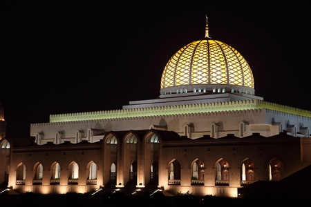 Sultan Qaboos Grand Mosque in Muscat, Omanの写真素材