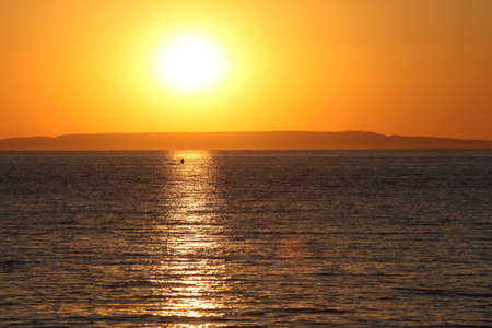 Golden sunset over the Mediterranean Sea