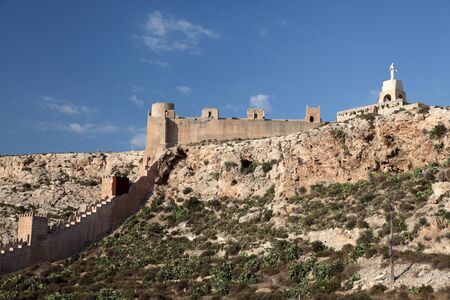 Ancient fortress Alcazaba of Almeria, Spainのeditorial素材