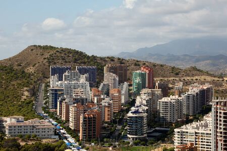 Residential district of Mediterranean resort Benidorm, Spainのeditorial素材