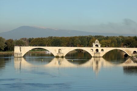 Pont d'Avignon - the famous medieval bridge in Avignon, Franceの写真素材