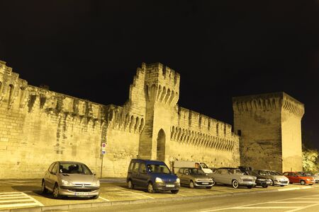 Fortified wall of Avignon, France. Photo taken at 26th of October 2011のeditorial素材