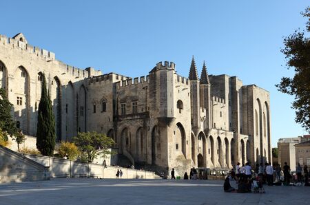 Pope's Palace in Avignon, France. Photo taken at 26th of October 2011のeditorial素材
