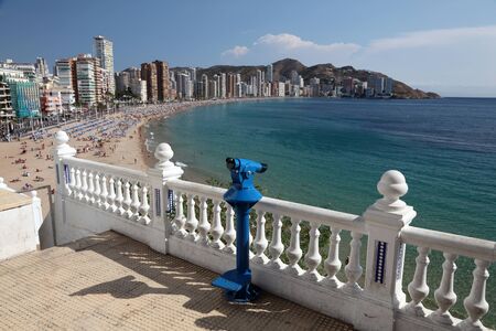 View of the Mediterranean resort Benidorm, Spain, Photo taken at 20th of October 2011のeditorial素材