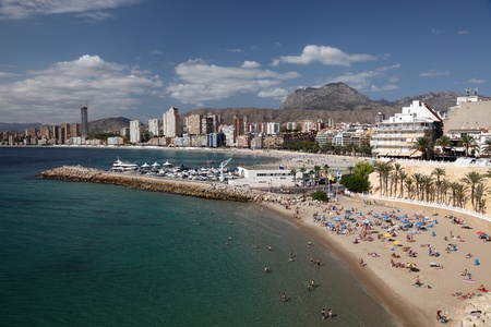 View of the Mediterranean resort Benidorm, Spain, Photo taken at 20th of October 2011のeditorial素材