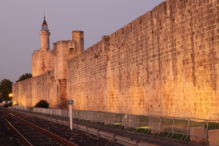 Ramparts of the medieval town Aigues-Mortes, Franceのeditorial素材