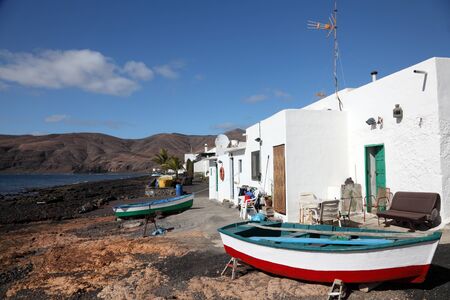 Fishing village Playa Quemada on Canary Island Lanzarote, Spain