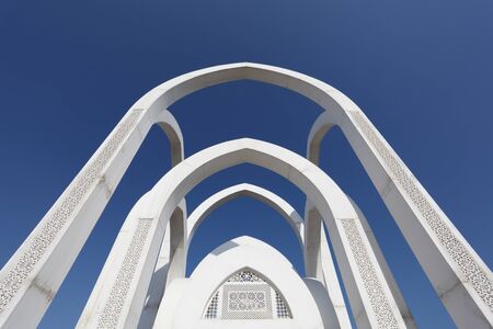 Islamic monument in the city of Doha, Qatarの写真素材