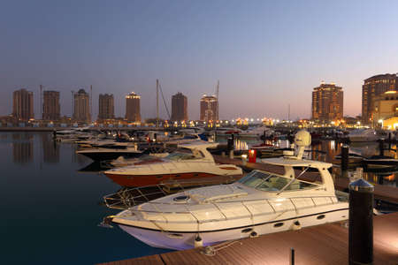 Marina at The Pearl in Doha, Qatar. Photo taken at 8th January 2012