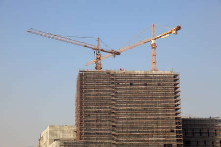Highrise building construction in Doha, Qatar