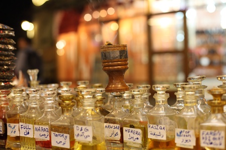 Arabic incense choice at the Souq Waqif in Doha, Qatarのeditorial素材