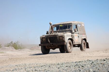 Land Rover at offroad rally competition