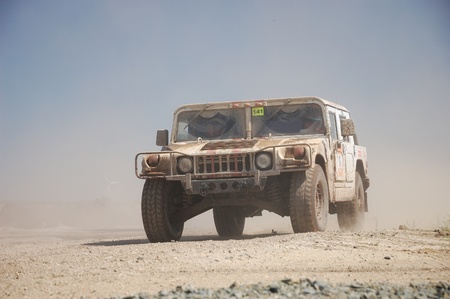 Hummer H1 at offroad rally competitionのeditorial素材