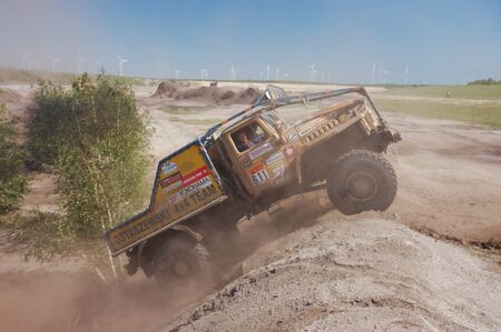 Ural rally truck at offroad competitionのeditorial素材
