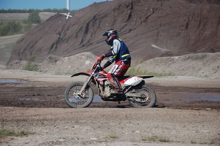 Enduro motocross competitionのeditorial素材