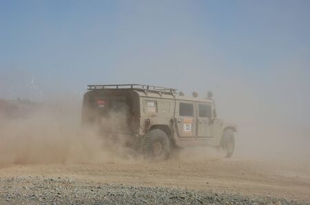 Hummer H1 at offroad rally competitionのeditorial素材