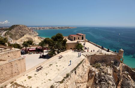 Castle Santa Barbara in Alicante, Spain. Photo taken at 1st of Mai 2012のeditorial素材