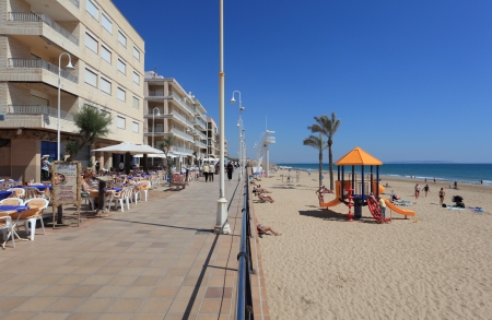 Promenade in Guardamar del Segura, Catalonia Spain. Photo taken at 3rd of May 2012のeditorial素材