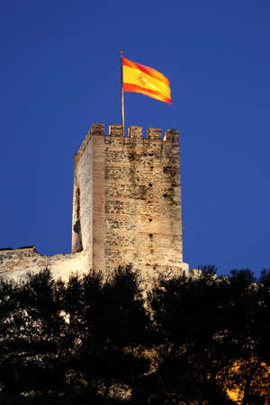 Tower of the Castle Castillo de Sohail in Fuegirola, Spainのeditorial素材