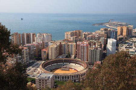 View over the city of Malaga, Andalusia Spain