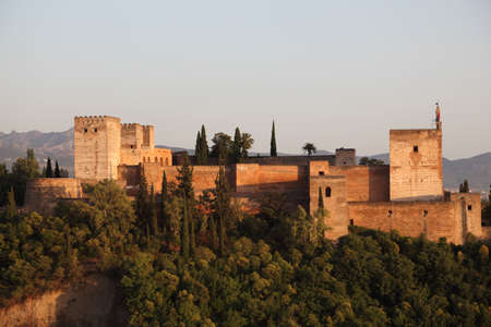 Ramparts of the Alhambra in Granada, Andalusia Spainのeditorial素材