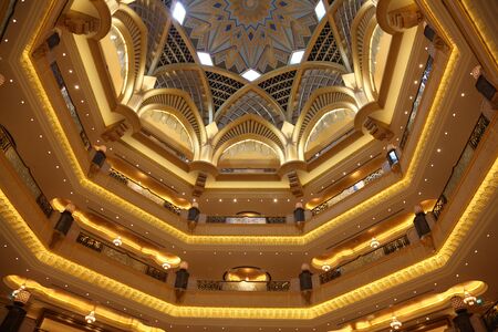 Interior of the Emirates Palace in Abu Dhabi, United Arab Emiratesのeditorial素材