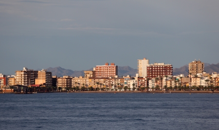 Skyline of Puerto de Mazarron. Region Murcia, Spainの写真素材